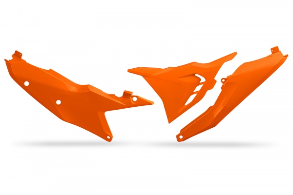 Side Panels orange for Ktm SX 250 - EXC-F 500 - XW-F 500 - XC-W 300 - XC-W 250 - XC-W 150 - XC-W 125 - SX-F 250 - SX 300 - E...